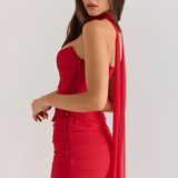 Women's Ruched Mesh Maxi Dress - Formal Evening Gown