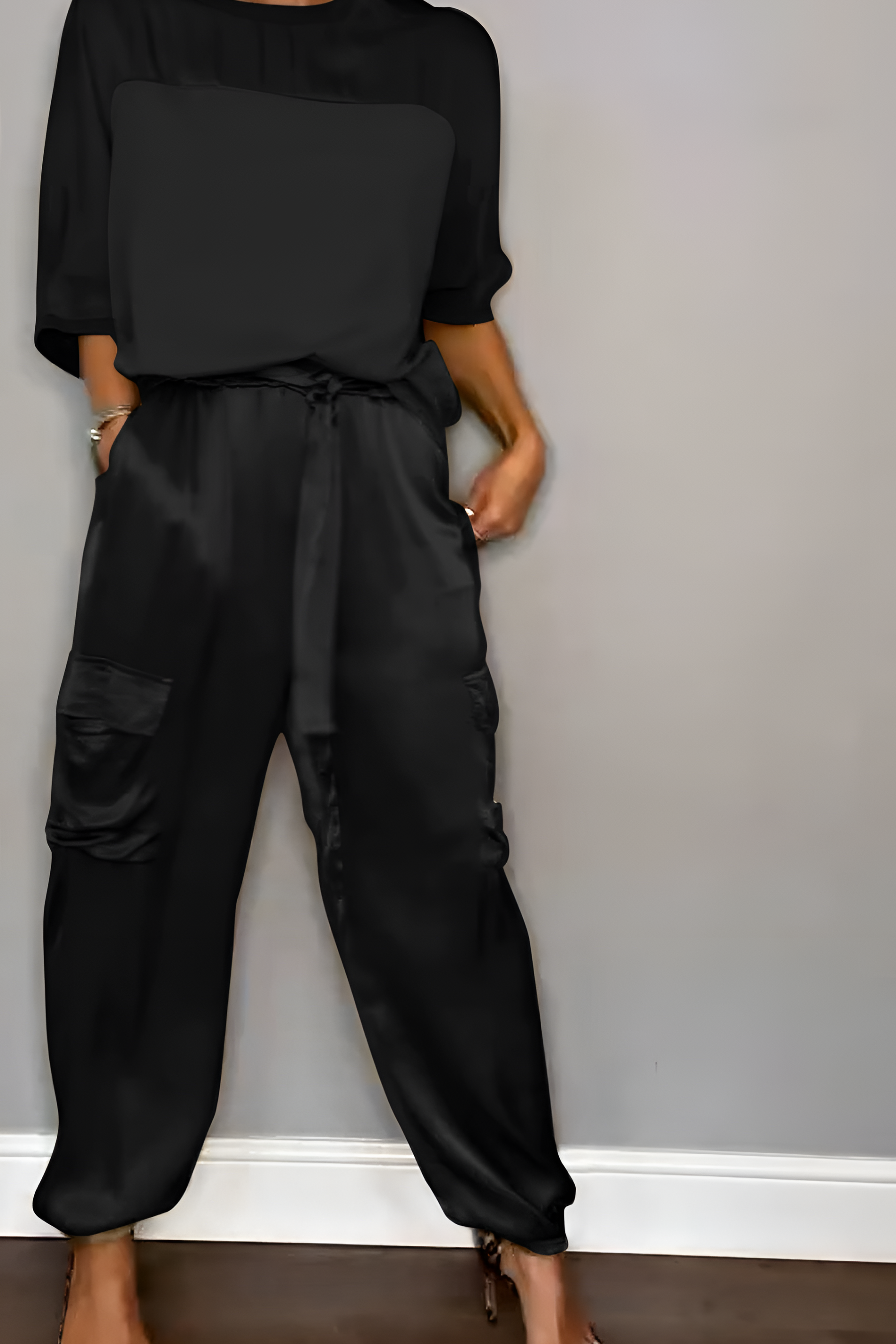 Women's Cargo Two Piece Lounge Set - Casual Chic
