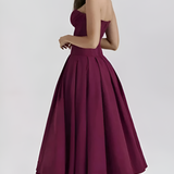 Women's Strapless Corset Midi Dress - Special Occasion