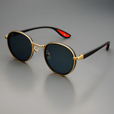 Men's Round Polarized Metal Sunglasses - Outdoor Travel