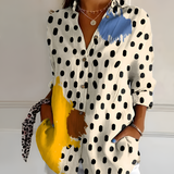 Women's Floral Print Long Sleeve Shirt - Casual Wear