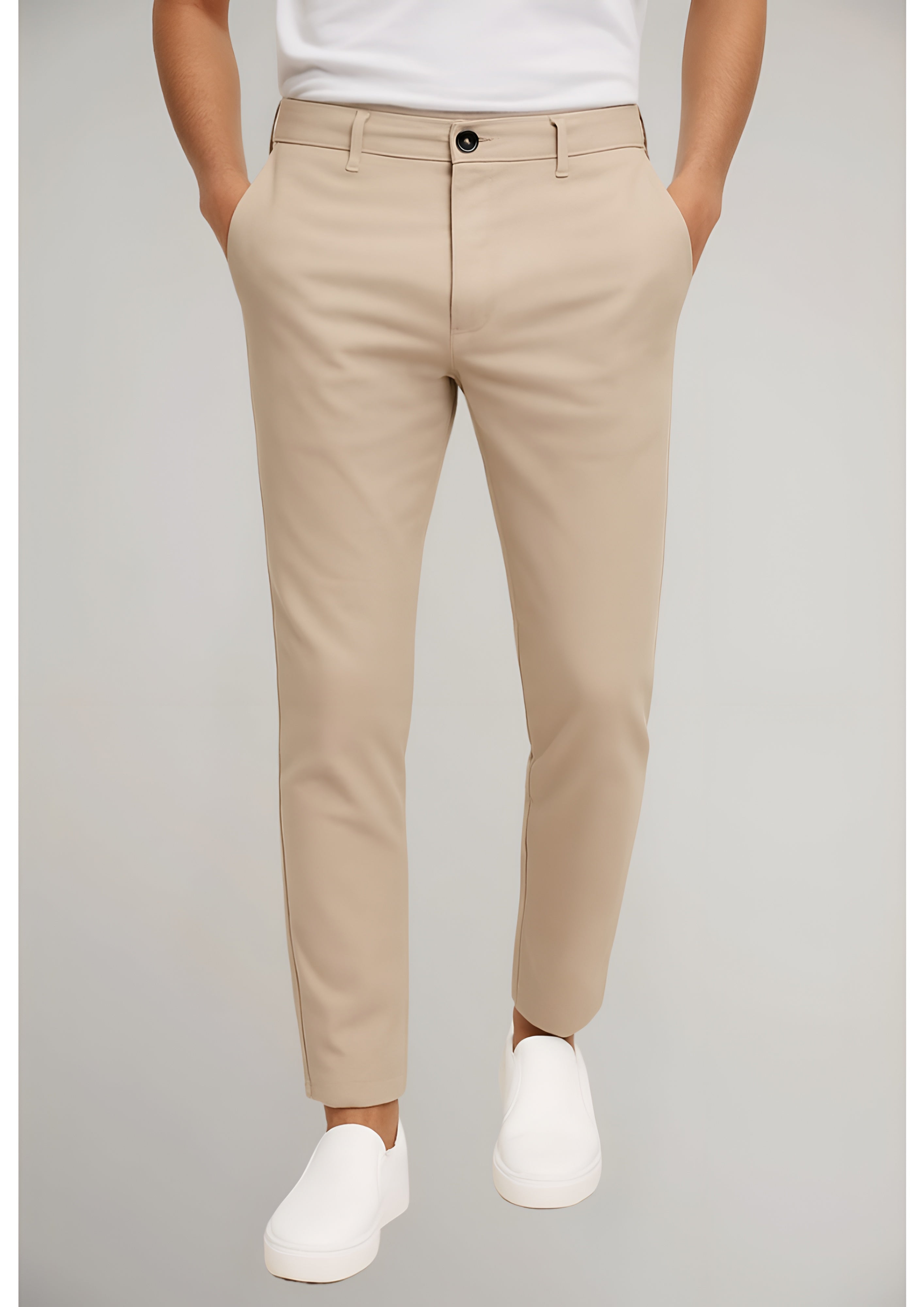Men’s Slim Fit Chino Pants – Classic Flat-Front Workwear