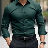 Men's Slim Fit Stretch Dress Shirt - Office Wear