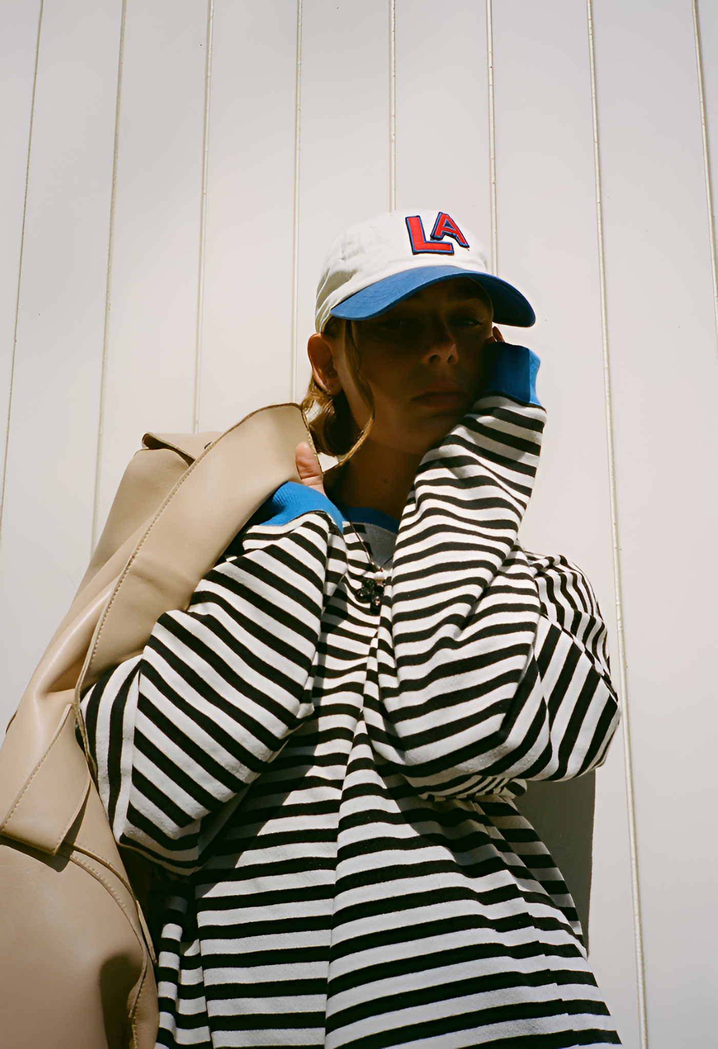 Women's Striped Crewneck Sweatshirt - Casual Loungewear