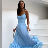 Women's Midi Dress Floral Print Ruffle Hem - Garden Party