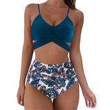 Women's Floral Wrap Bikini High Waisted - Beach Wear
