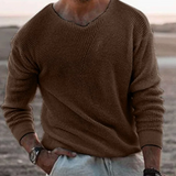 Men's Sweater Knit Crewneck Long Sleeve - Casual Wear