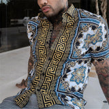 Men's Shirt and Shorts Set Printed Short Sleeve - Beach Wear
