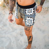 Men's Shirt and Shorts Set Printed Short Sleeve - Beach Wear