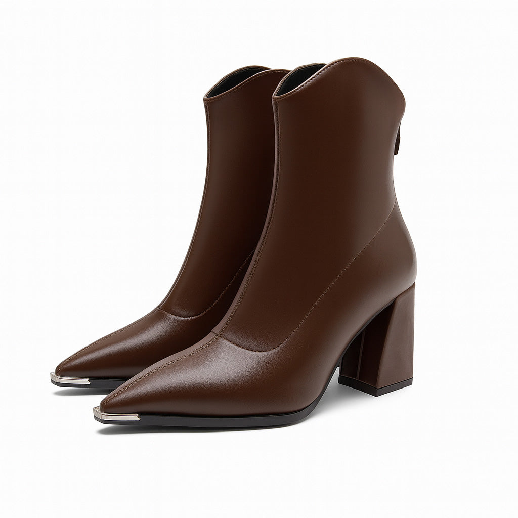 Women's Ankle Boots Pointed Toe Block Heel - Casual Wear