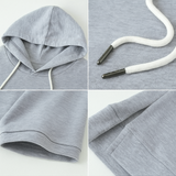 Women's Short Sleeve Hoodie Drawstring - Casual Loungewear
