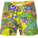 Men's Swim Shorts Drawstring Waist - Beach Vacation Wear