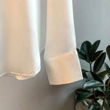 Women's Long Sleeve Elegant Satin Button Down Blouse - Work & Casual Wear