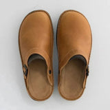 Men's Suede Mule Clogs Buckle Strap Slip-On - Casual Wear
