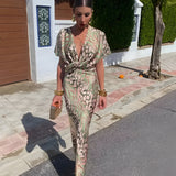 Women's Maxi Dress Animal Print - Summer Wedding