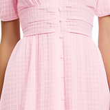 Women's Midi Dress Textured Down - Daytime Casual