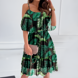 Women’s Ruffled Layered A-Line Dress - Summer Wear