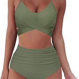 Women's Floral Wrap Bikini High Waisted - Beach Wear