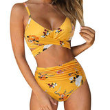 Women's Floral Wrap Bikini High Waisted - Beach Wear