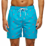 Men's Swim Trunks Drawstring Waist Shark Print - Beach & Pool Wear