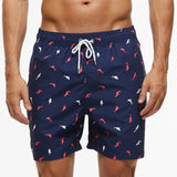 Men's Swim Trunks Drawstring Waist Shark Print - Beach & Pool Wear