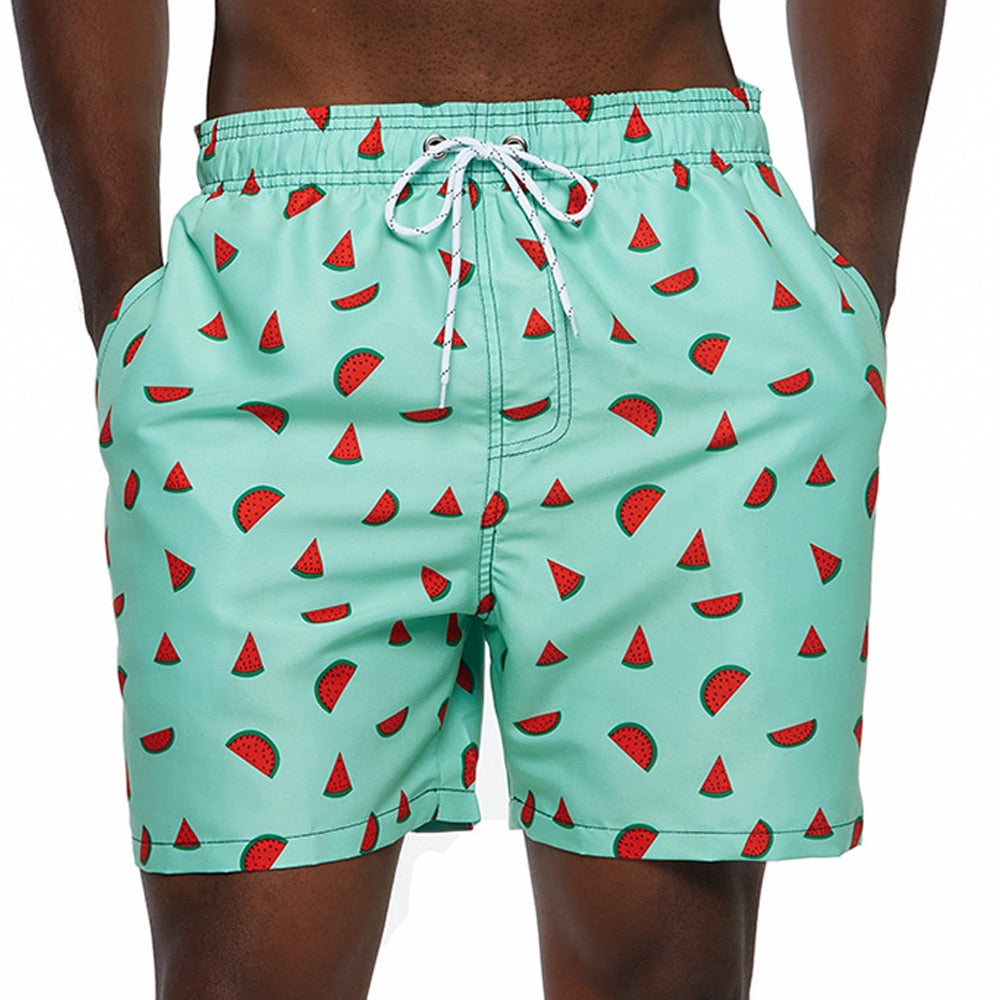 Men's Swim Trunks Drawstring Waist Shark Print - Beach & Pool Wear