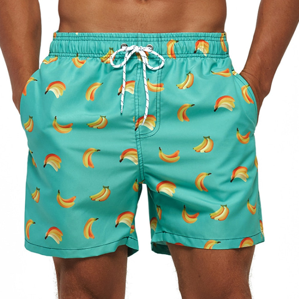 Men's Swim Trunks Drawstring Waist Shark Print - Beach & Pool Wear