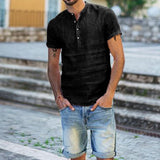 Men's Tunic Shirt Lace-Up Neck Long Sleeve - Casual Wear