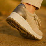 Women's Lace-Up Sneakers Chunky Sole Colorblock - Casual Walking