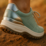 Women's Lace-Up Sneakers Chunky Sole Colorblock - Casual Walking