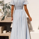 Women's Midi Dress Textured Down - Daytime Casual