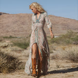 Women's Maxi Dress Paisley Print - Outdoor Festival