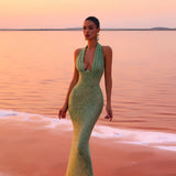 Women's Dress Halter Neck Sequined - Gala Event