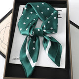 Women's Silk Satin Square Paisley Scarf - Versatile Work & Hair Accessory