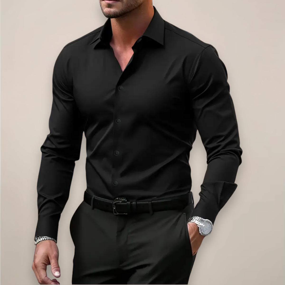 Men's Shirt Slim Fit Long Sleeve - Office Wear