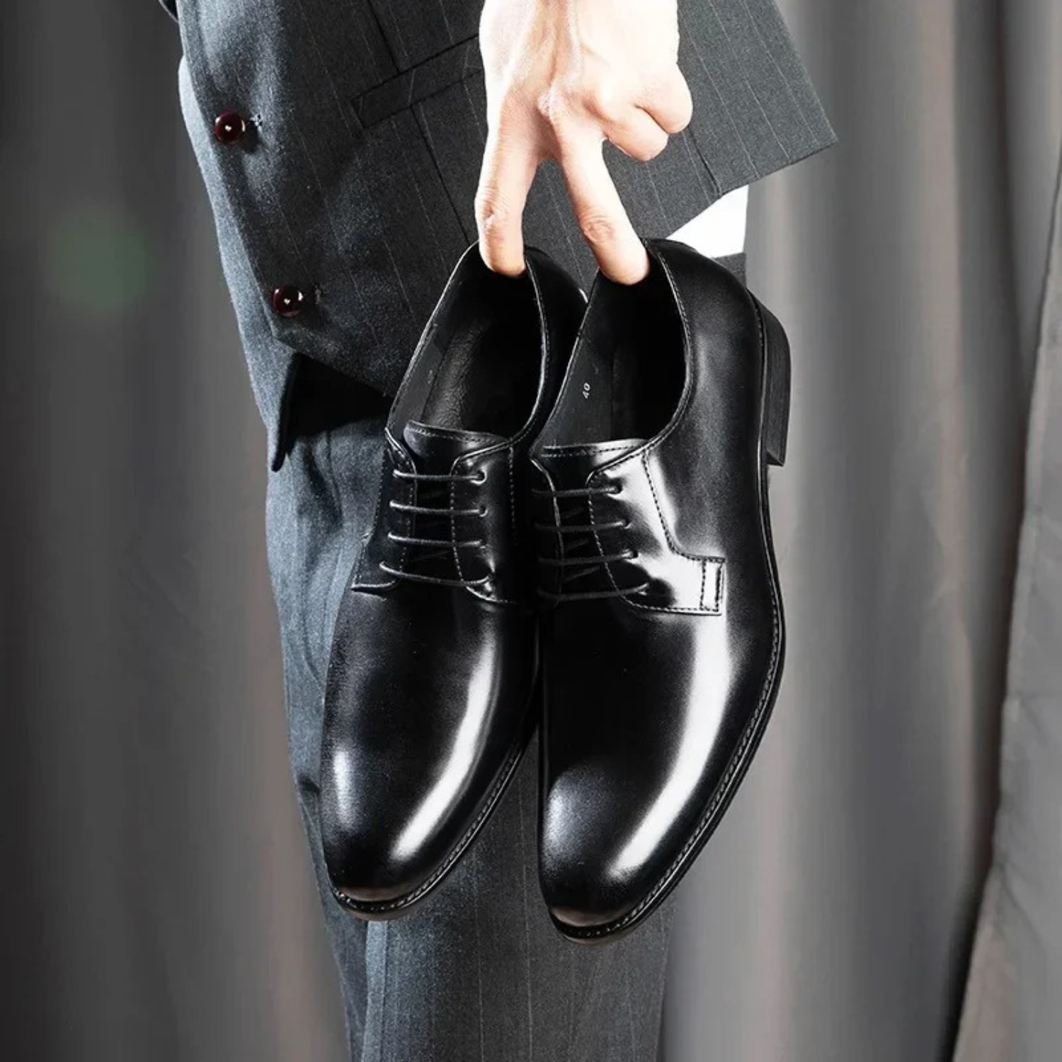 Men's Oxford Shoes Plain-Toe Lace-Up - Formal Wedding