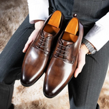 Men's Oxford Shoes Plain-Toe Lace-Up - Formal Wedding