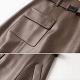 Women's Midi Skirt Belted Cargo Pocket - Professional Chic