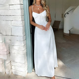 Women's Maxi Dress Tie Front - Summer Wedding