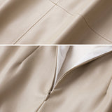 Women's Midi Skirt Belted Cargo Pocket - Professional Chic