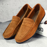 Men's Suede Penny Loafers Slip-On - Casual Business Wear