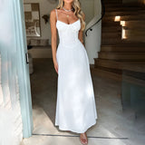 Women's Maxi Dress Tie Front - Summer Wedding
