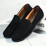 Men's Suede Penny Loafers Slip-On - Casual Business Wear