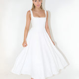 Women's Midi Dress Square Neck Skirt - Cocktail Party