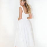 Women's Midi Dress Square Neck Skirt - Cocktail Party