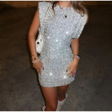 Women's Dress Sleeveless Sequined - Evening Party