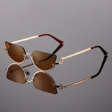 Women's Sunglasses Rimless Cat Eye Tint - Fashion Streetwear