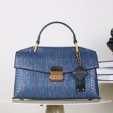 Women's Handbag Crocodile Embossed Top Handle - Formal Wear