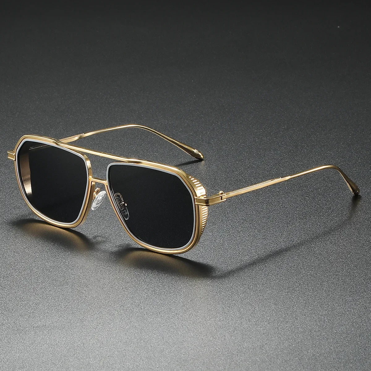 Men's Sunglasses Gold Frame Gradient Lens - Formal Social