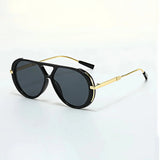 Men's Oversized Aviator Sunglasses Frame Gradient Lens - Casual Wear